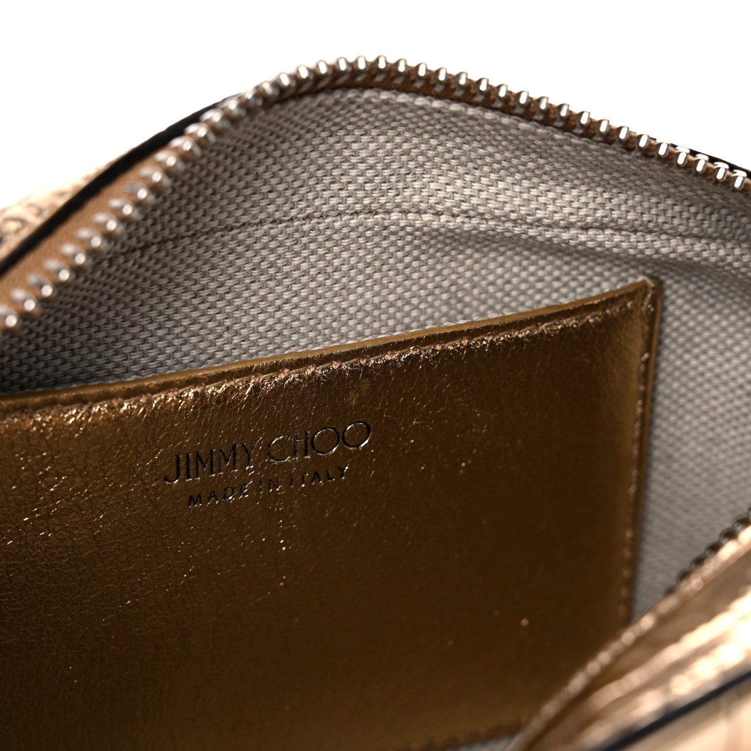 Jimmy Choo Calfskin Crocodile Embossed Mini Hale Crossbody Gold 8 of 9