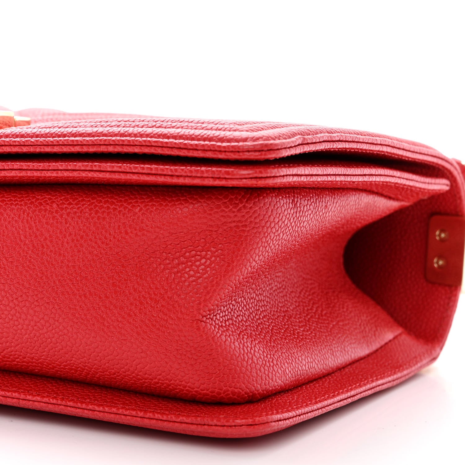 Chanel Caviar Chevron Quilted Medium Boy Flap Red 11 of 11