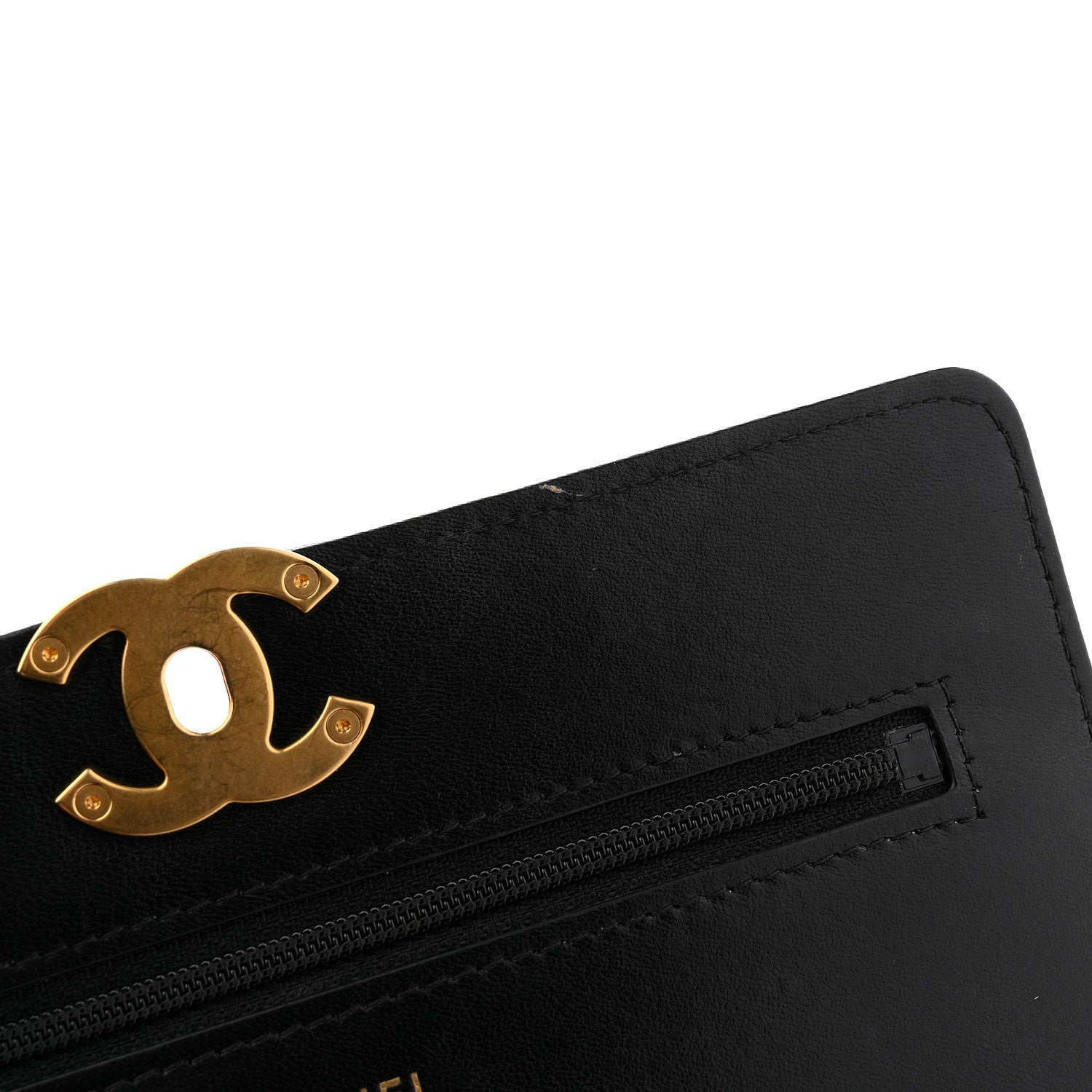 Chanel Lambskin Quilted Chanel 19 Wallet On Chain WOC Black 11 of 12