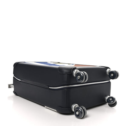 Hermes H Plume Canvas Taurillon Cabine R.M.S. Trolley Case Luggage Indigo Ecru Bleu Nuit 4 of 15