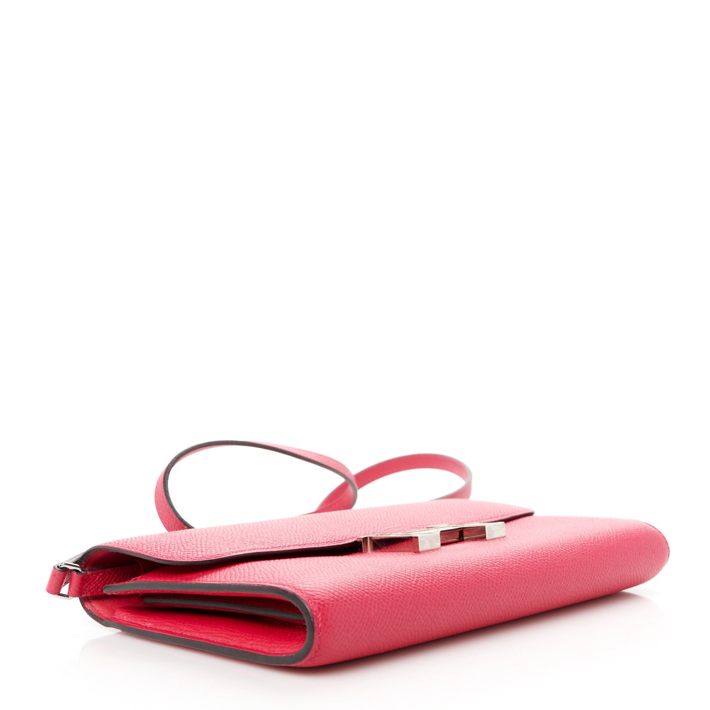 Epsom Alligator Constance Wallet To Go Rose Extreme Sable