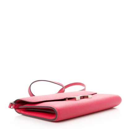 Hermes Epsom Alligator Constance Wallet To Go Rose Extreme Sable 4 of 14