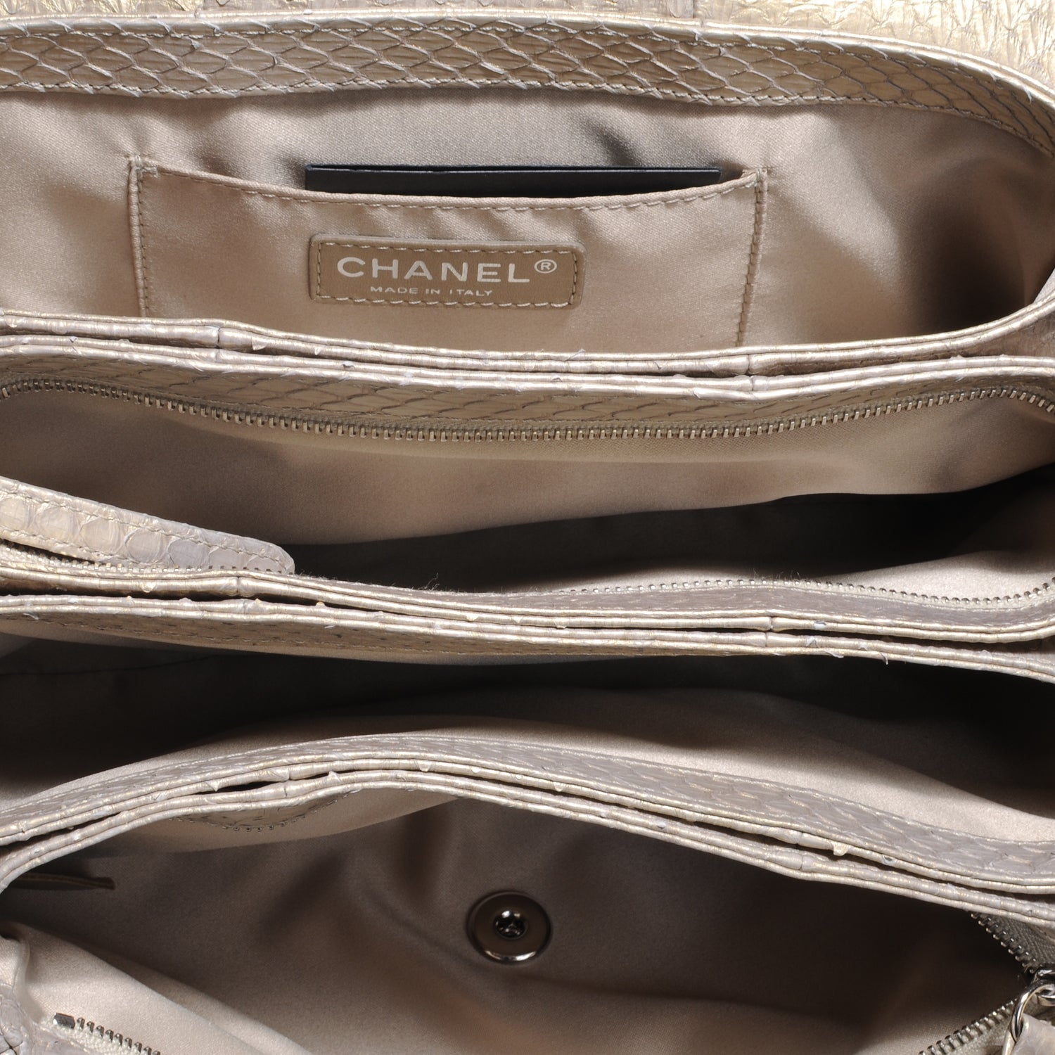 Chanel Iridescent Python Quilted Medium Clam Pocket Flap 5 of 7