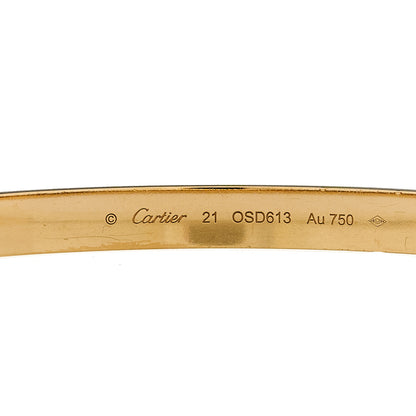 Cartier 18K Yellow Gold LOVE Bracelet 21 7 of 8