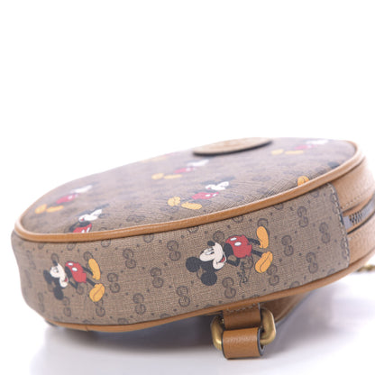 Gucci X DISNEY Mini Vintage GG Supreme Monogram Mickey Mouse Round Backpack Beige Vintage Sun Oil 6 of 11