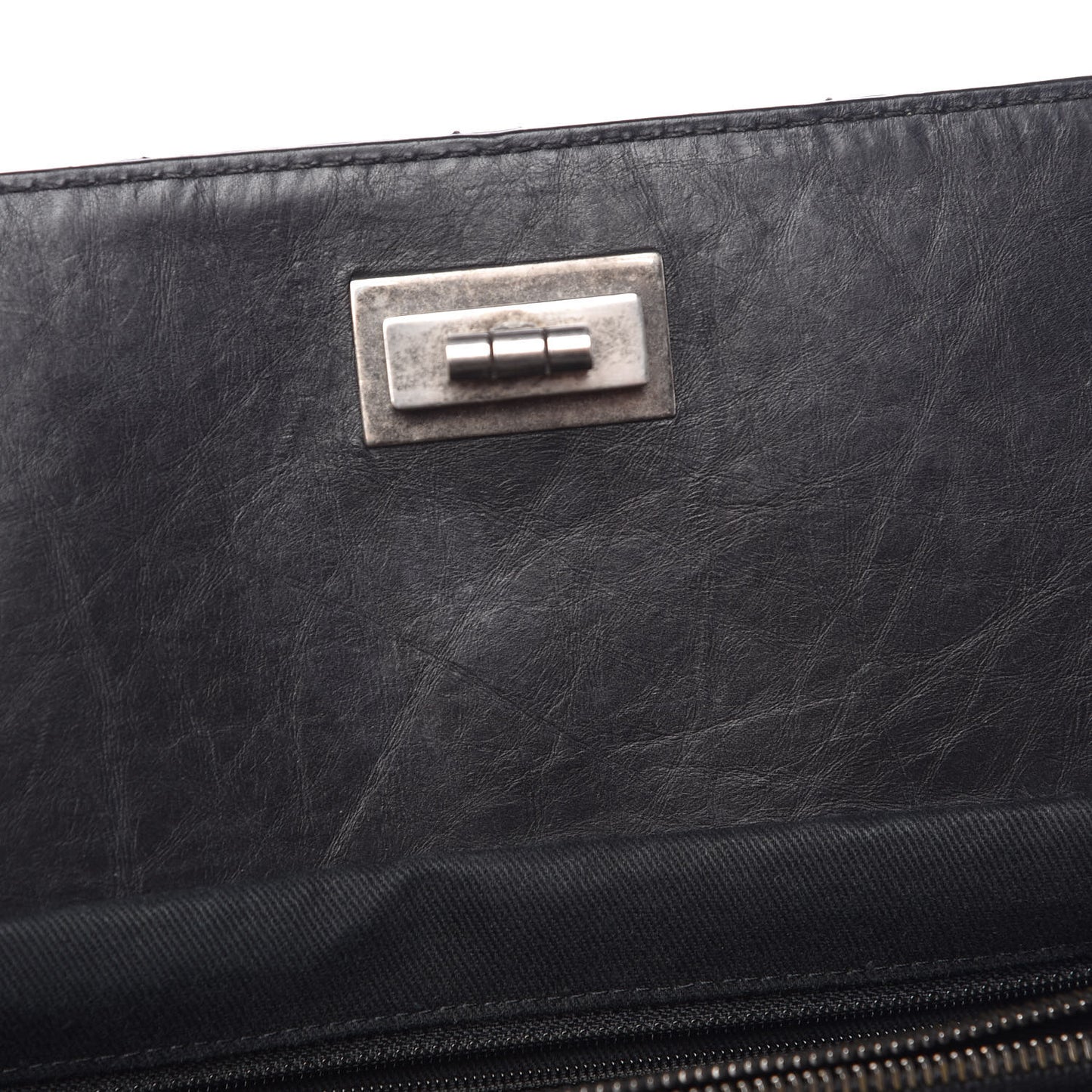 Aged Calfskin Reissue 2.55 Tote Black