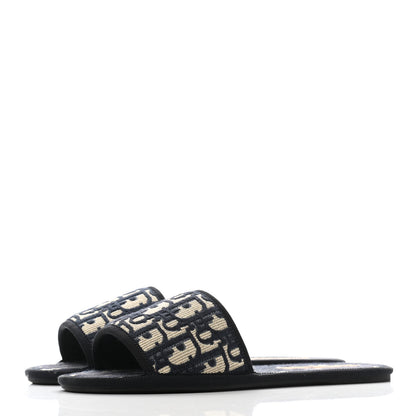 Christian Dior Oblique Chez Moi Sandal 36.5 Deep Blue 3 of 9