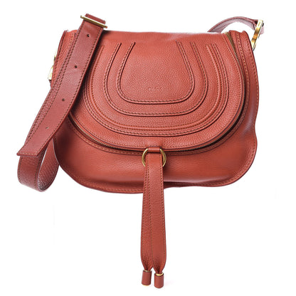 Chloe Calfskin Medium Marcie Round Zip Crossbody Bag Maple Leaf 1 of 9