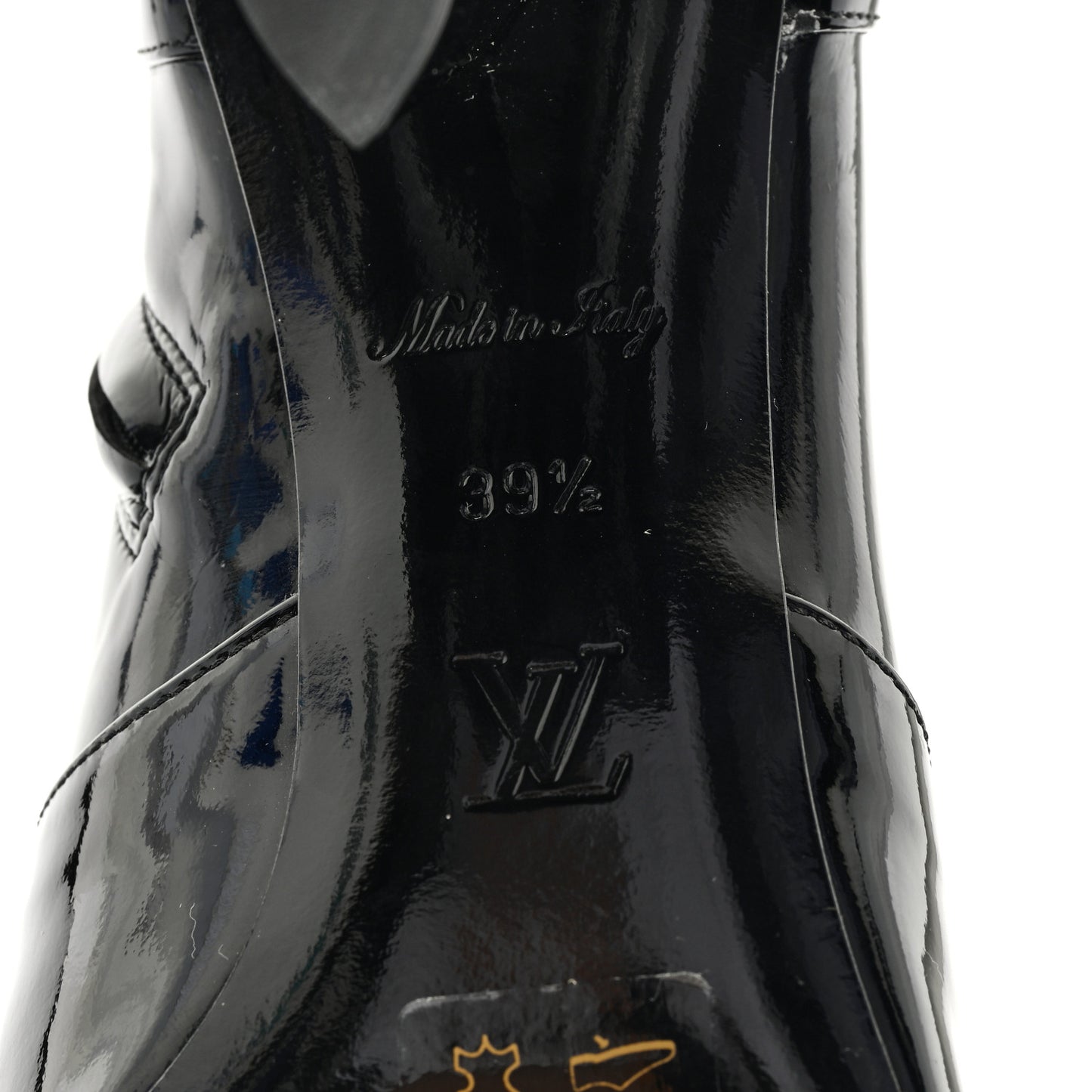 Patent Silhouette Ankle Boots 39.5 Black