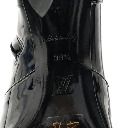 Louis Vuitton Patent Silhouette Ankle Boots 39.5 Black 6 of 7