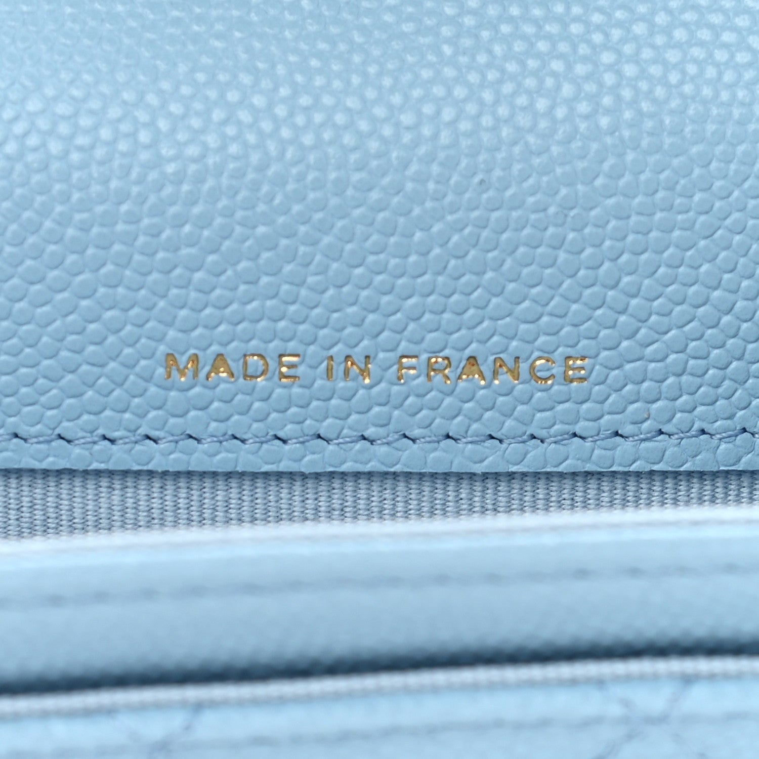 Chanel Caviar Quilted Flap Card Holder Wallet Light Blue 7 of 9