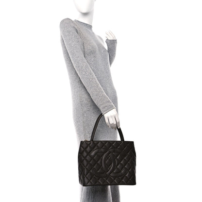 Chanel Caviar Quilted Medallion Tote Dark Brown 2 of 10
