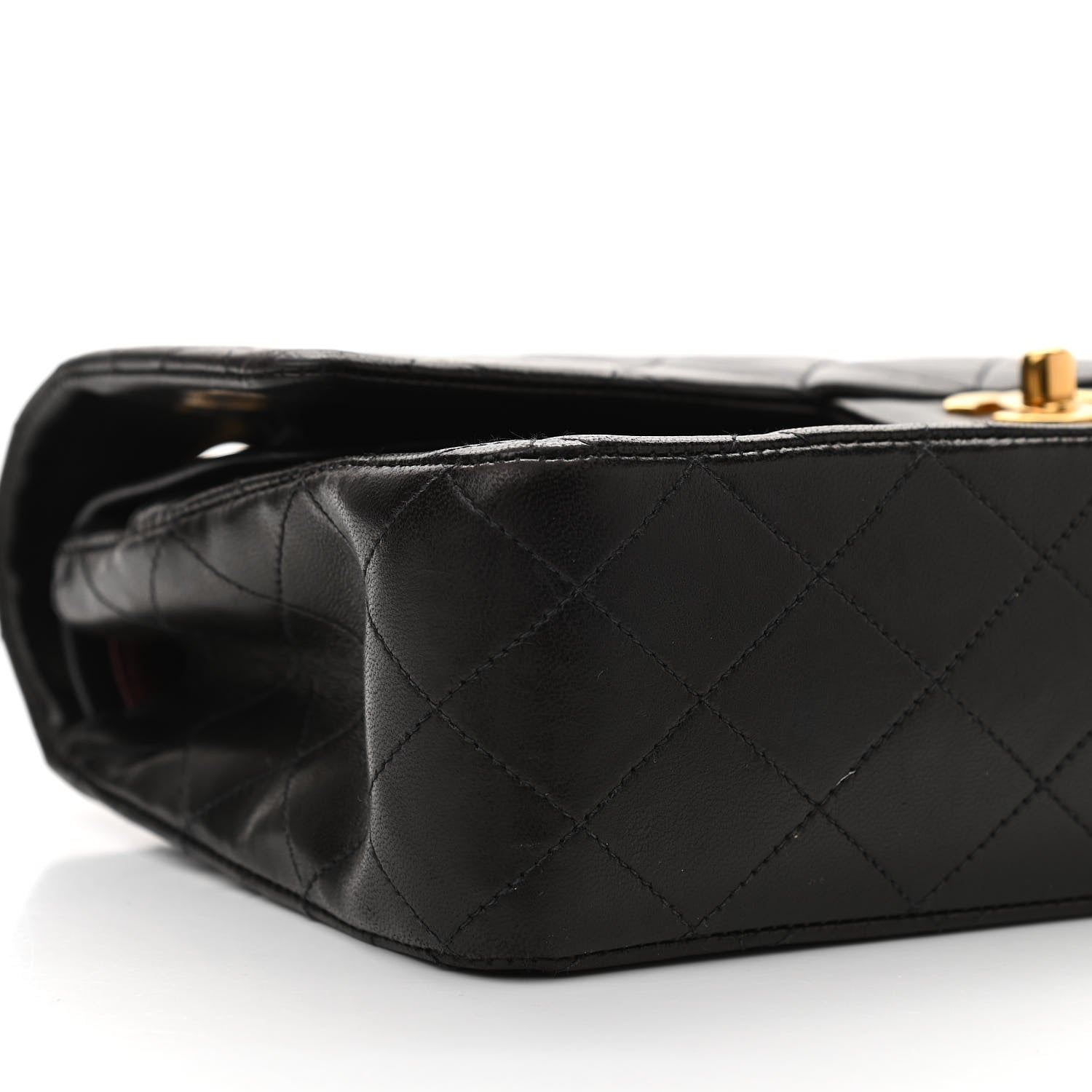 Chanel Lambskin Quilted Medium Double Flap Black 11 of 12