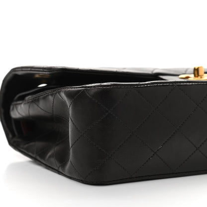 Chanel Lambskin Quilted Medium Double Flap Black 11 of 12