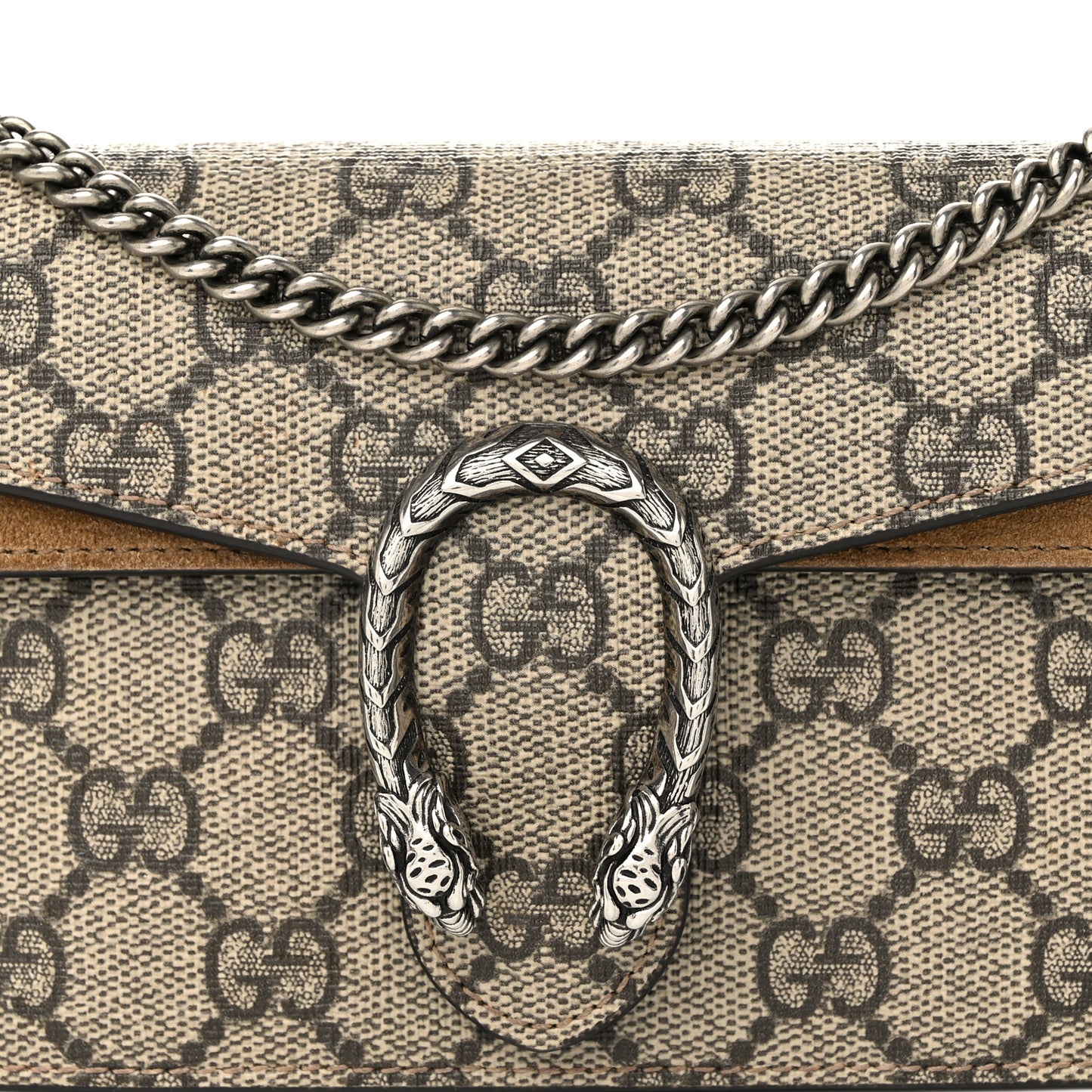 GG Supreme Monogram Super Mini Dionysus Shoulder Bag Taupe