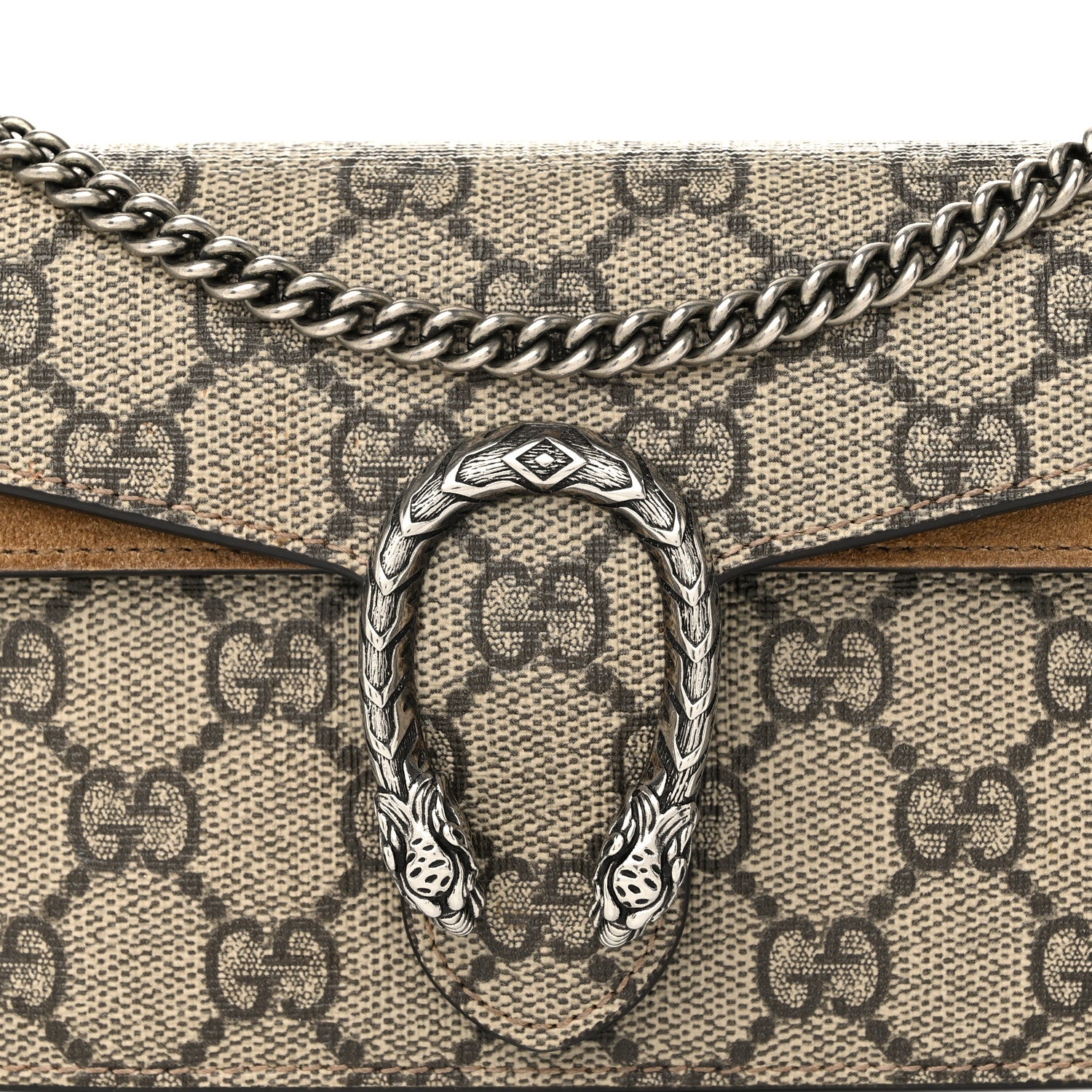 Gucci GG Supreme Monogram Super Mini Dionysus Shoulder Bag Taupe 7 of 12