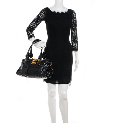 Chloe Patent Leather Medium Paddington Satchel Black 2 of 10