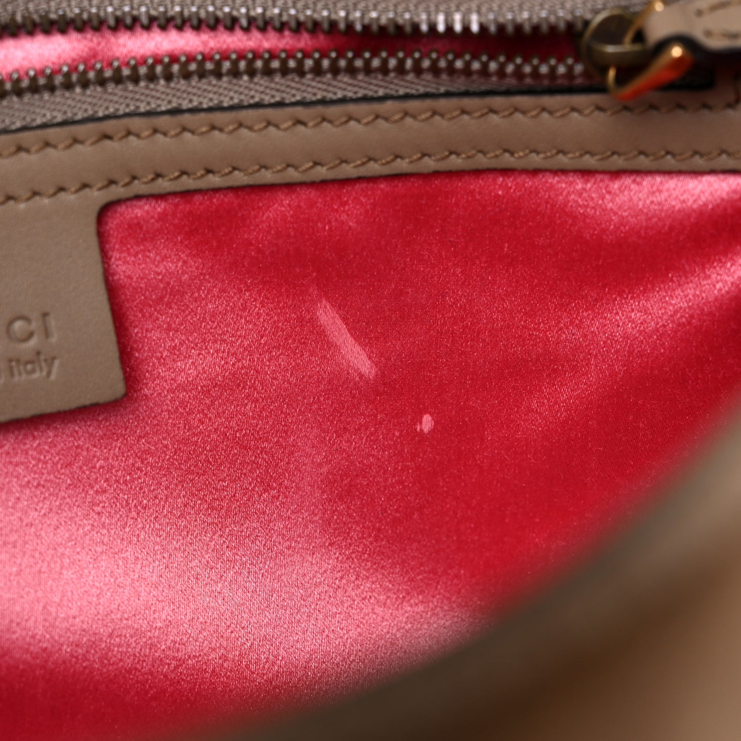 Velvet Matelasse Small GG Marmont Shoulder Bag Taupe