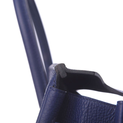 Hermes Togo Swift Officier Birkin 30 Bleu Encre Rouge H 10 of 12