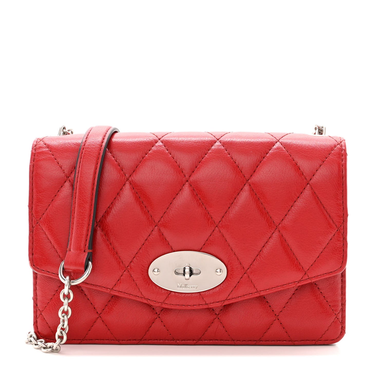 Shiny Buffalo Quilted Darley Shoulder Bag Red