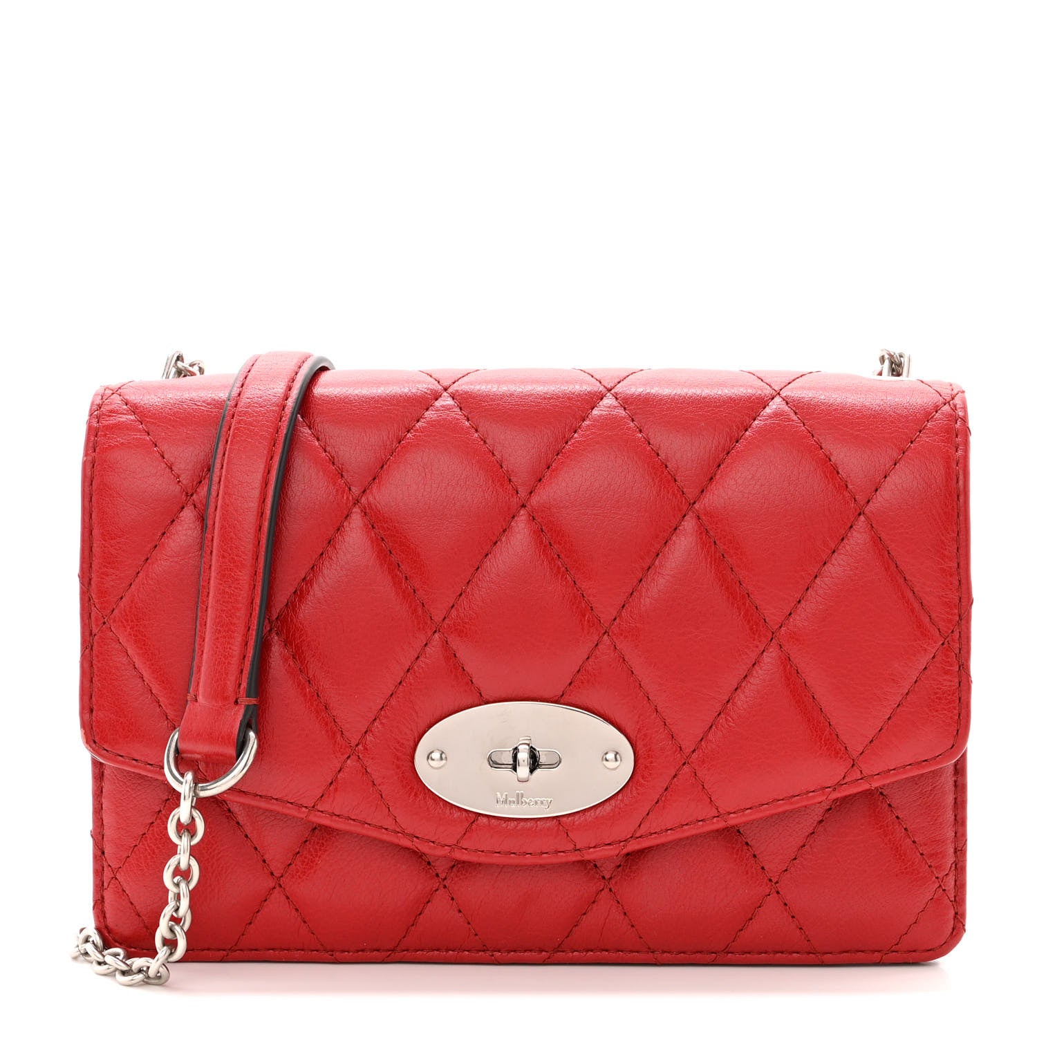 Mulberry Shiny Buffalo Quilted Darley Shoulder Bag Red 1 of 13