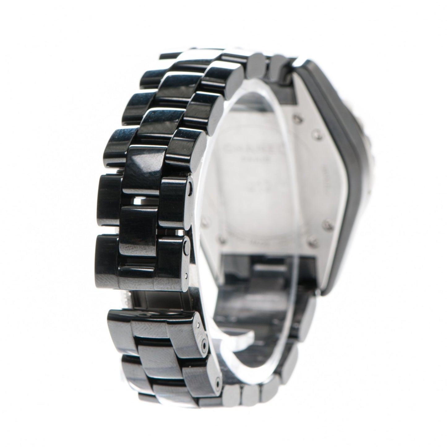 Stainless Steel Ceramic Diamond 33mm J12 Quartz Watch Black