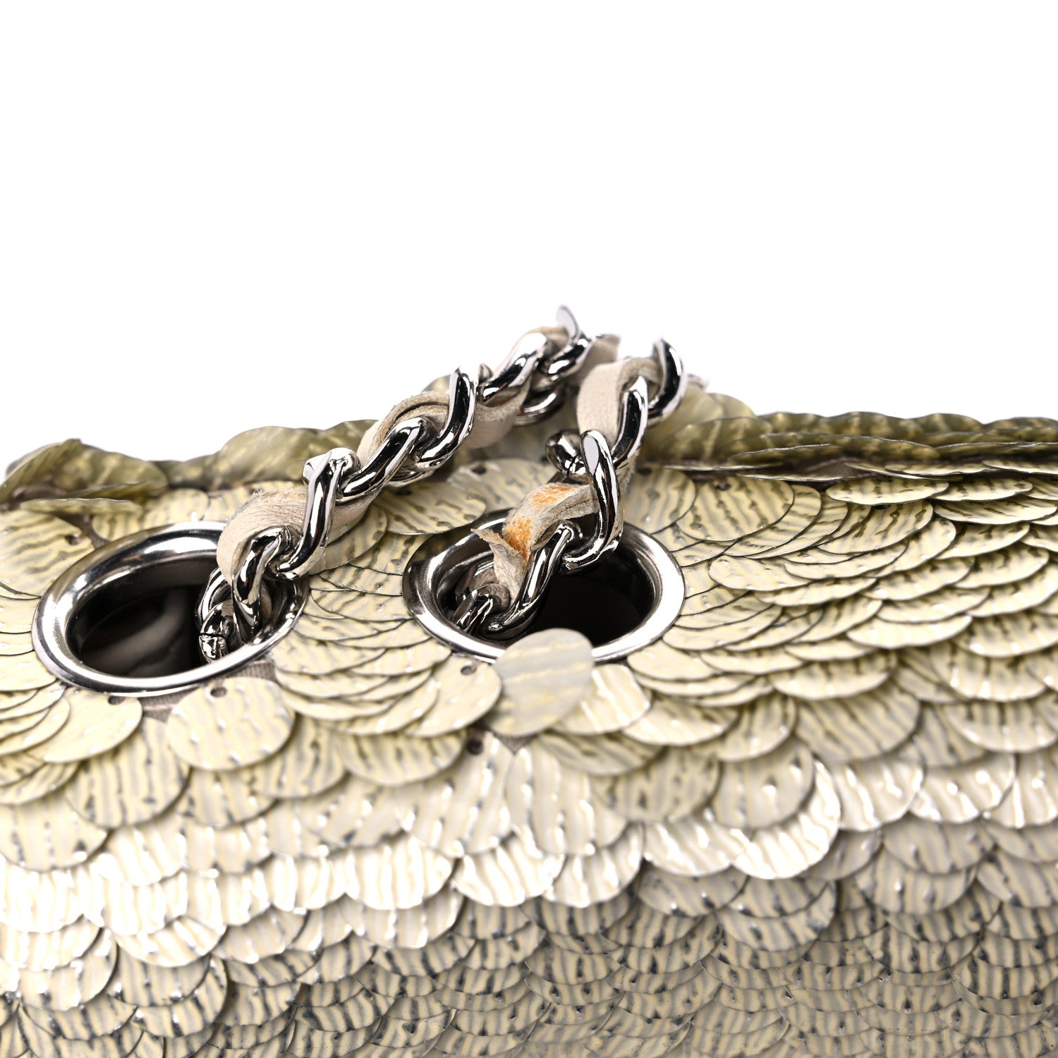 Chanel Sequin Paillette Small Flap Beige 15 of 15