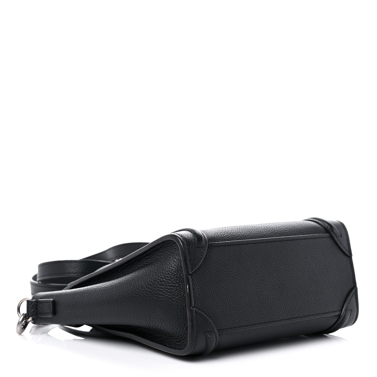Celine Drummed Calfskin Nano Luggage Black 4 of 10