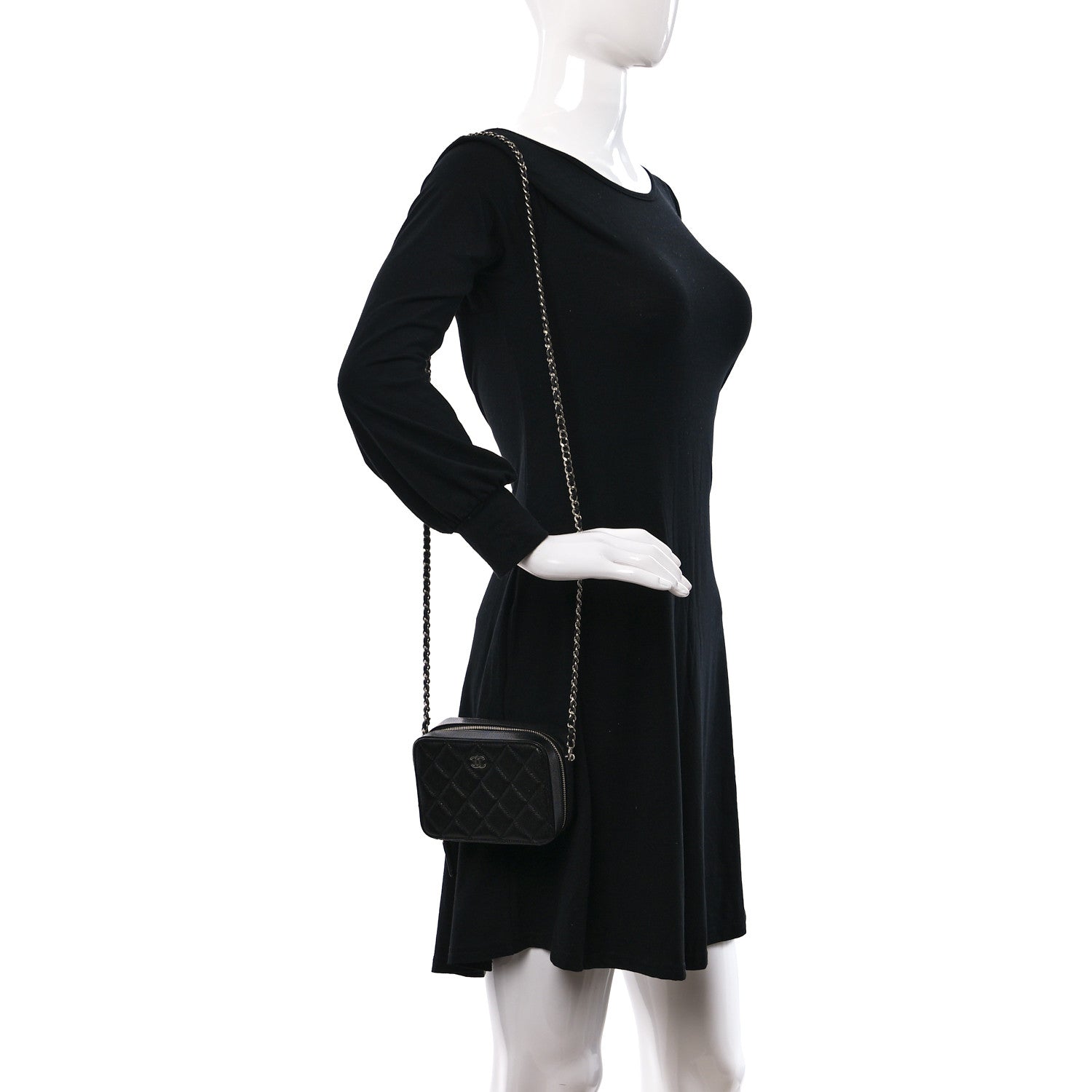 Chanel Caviar Quilted Camera Bag Black 2 of 11