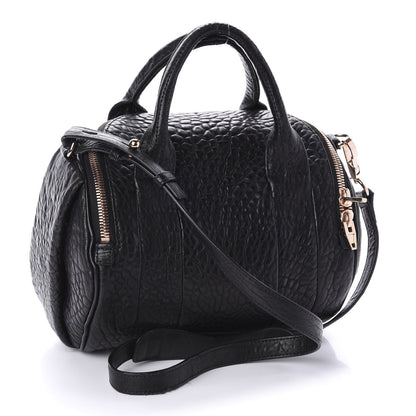 Alexander Wang Pebbled Lambskin Rockie Black Rose Gold Hardware 3 of 9