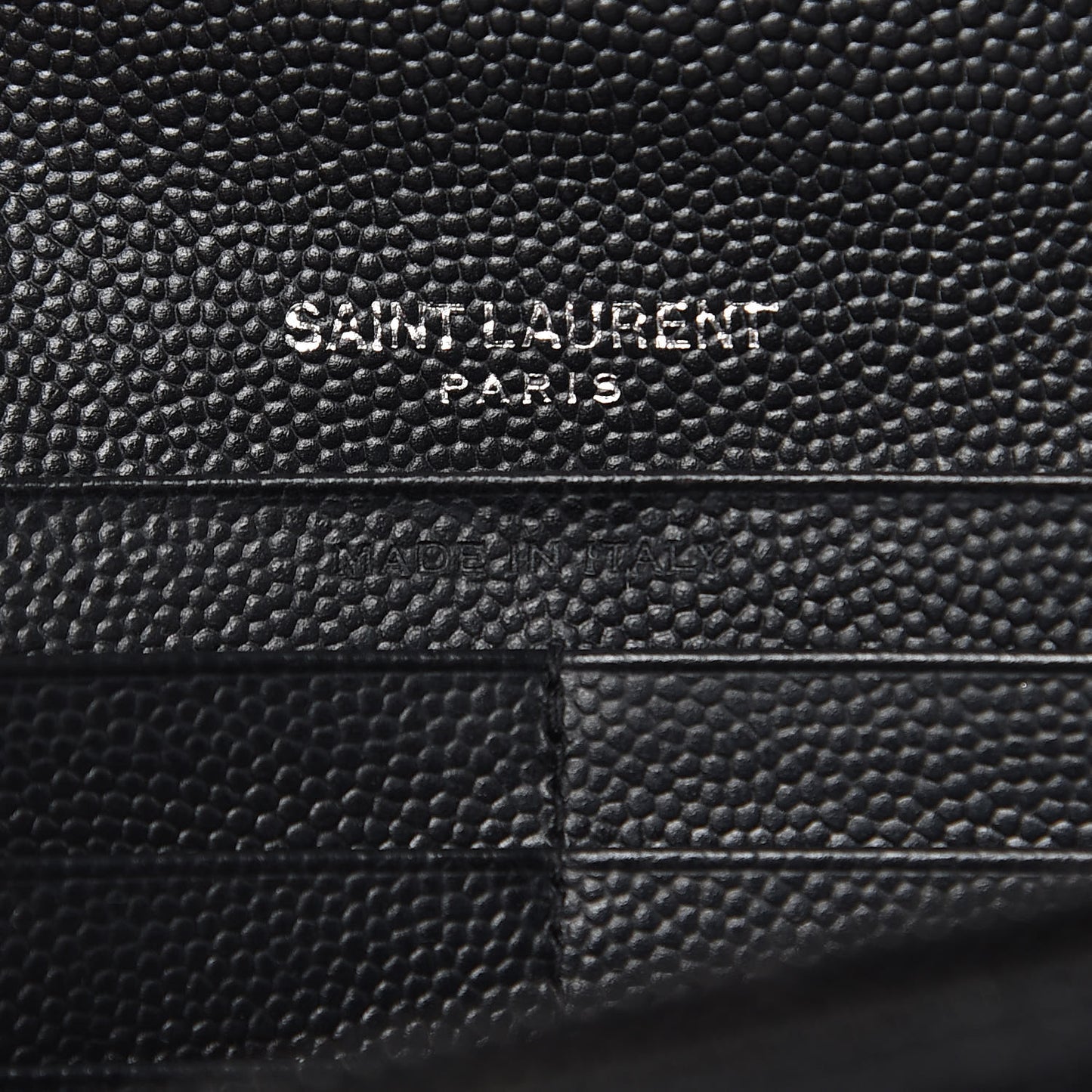 Grain De Poudre Matelasse Chevron Monogram Flap Wallet Black