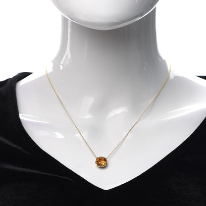 Tiffany 18K Yellow Gold Citrine Octagonal Sparklers Pendant Necklace 2 of 6