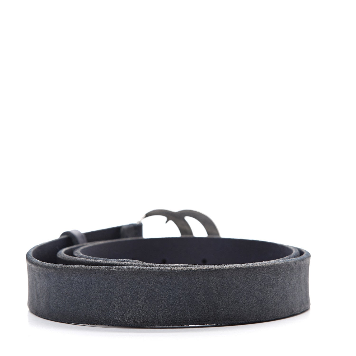 Gucci Cuoio Toscano Nickel Double G 30mm Belt 95 38 Blue 2 of 6