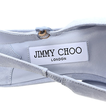 Jimmy Choo Suede Amel 50 Slingback Pumps 39 Blue 8 of 8
