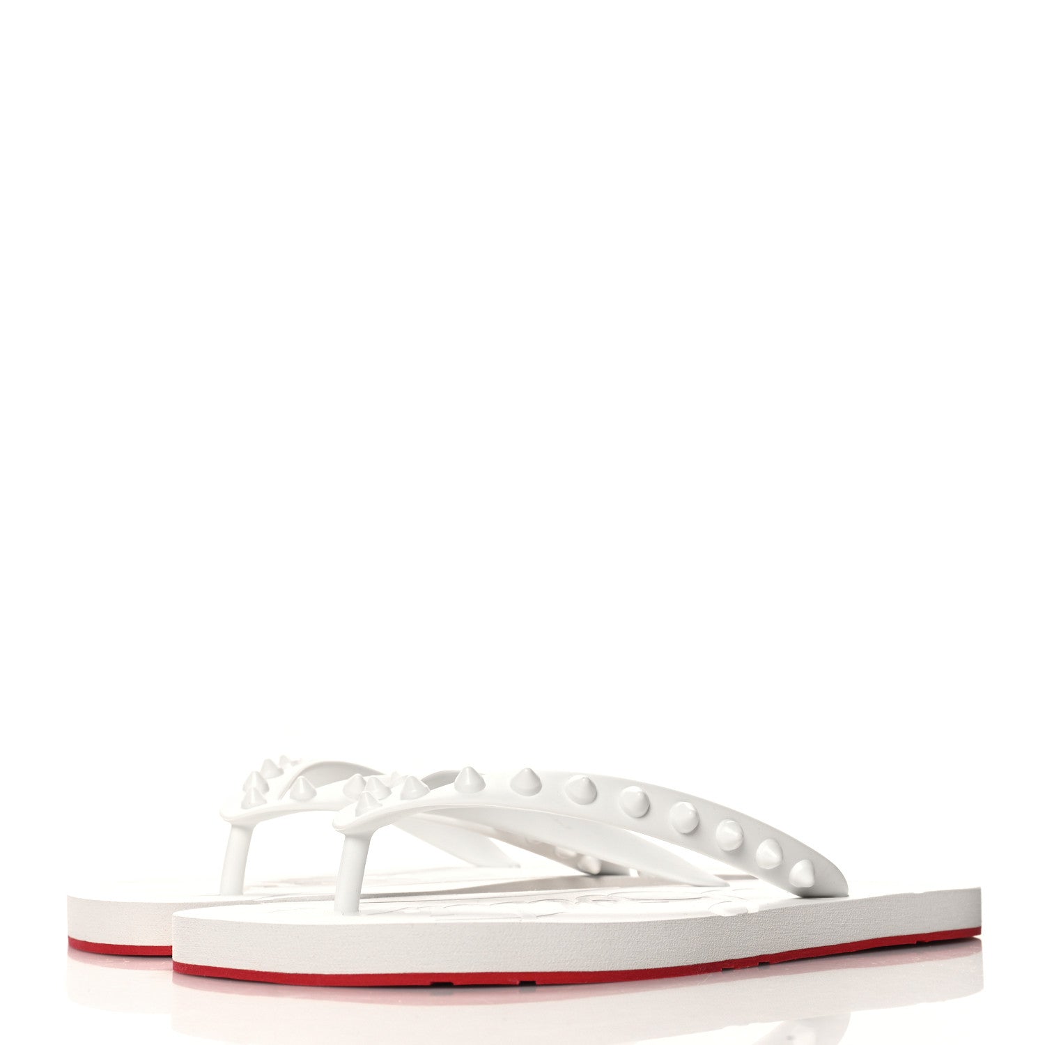 Christian Louboutin Rubber Spike Super Loubi Donna Flip Flop 35 White 4 of 7