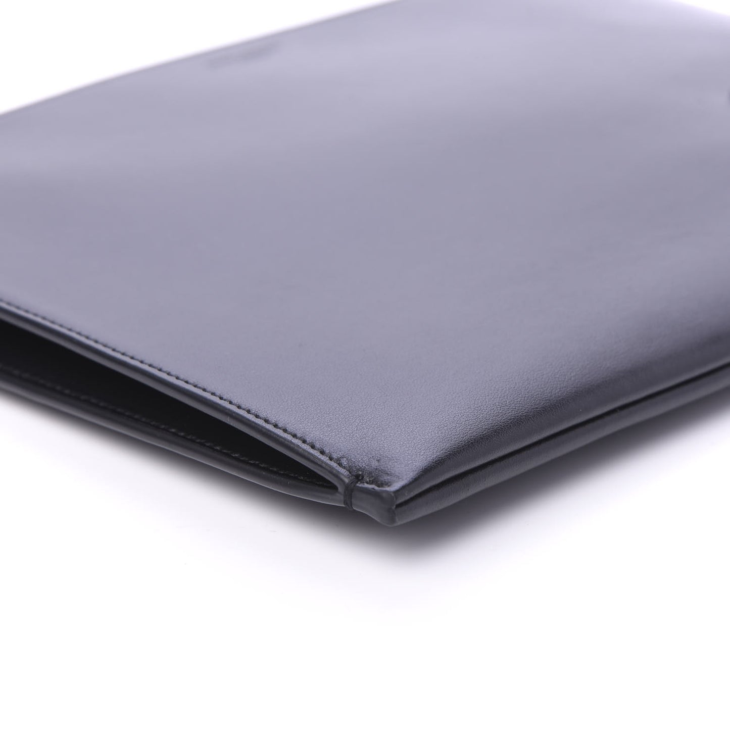Calfskin Embroidered iPad Pouch Black