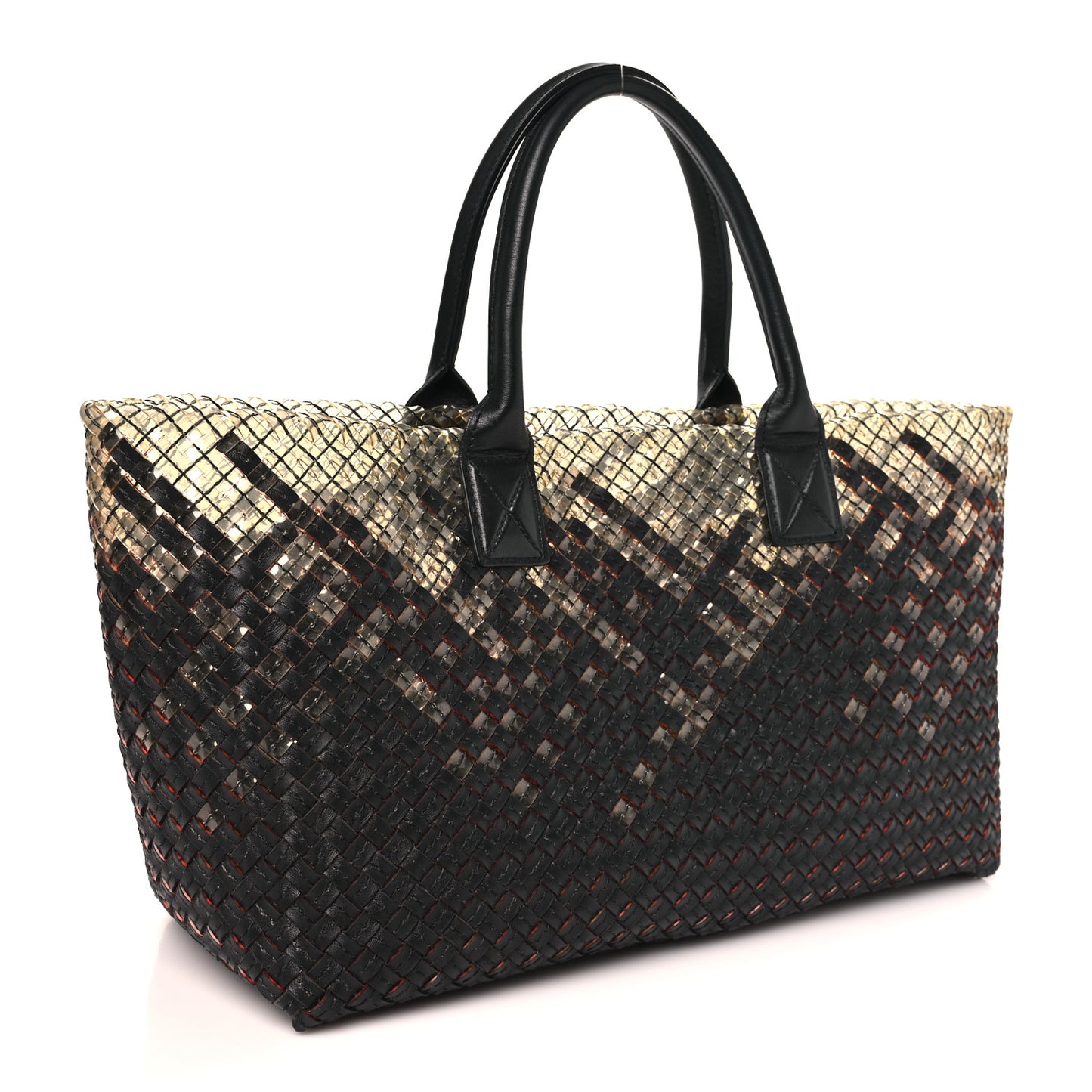 Nappa Intrecciato PVC Medium Cabat Black