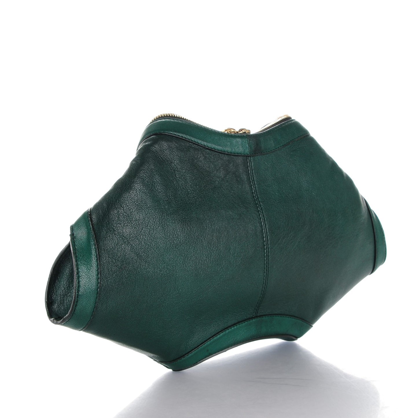 Calfskin De Manta Clutch Dark Green