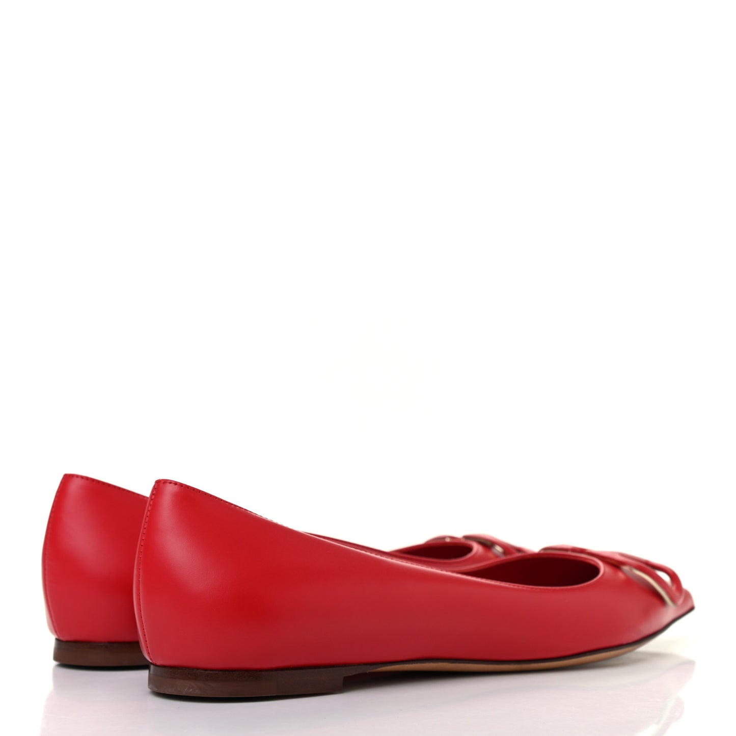 Nappa Vlogo Flats 37 Rouge Pur