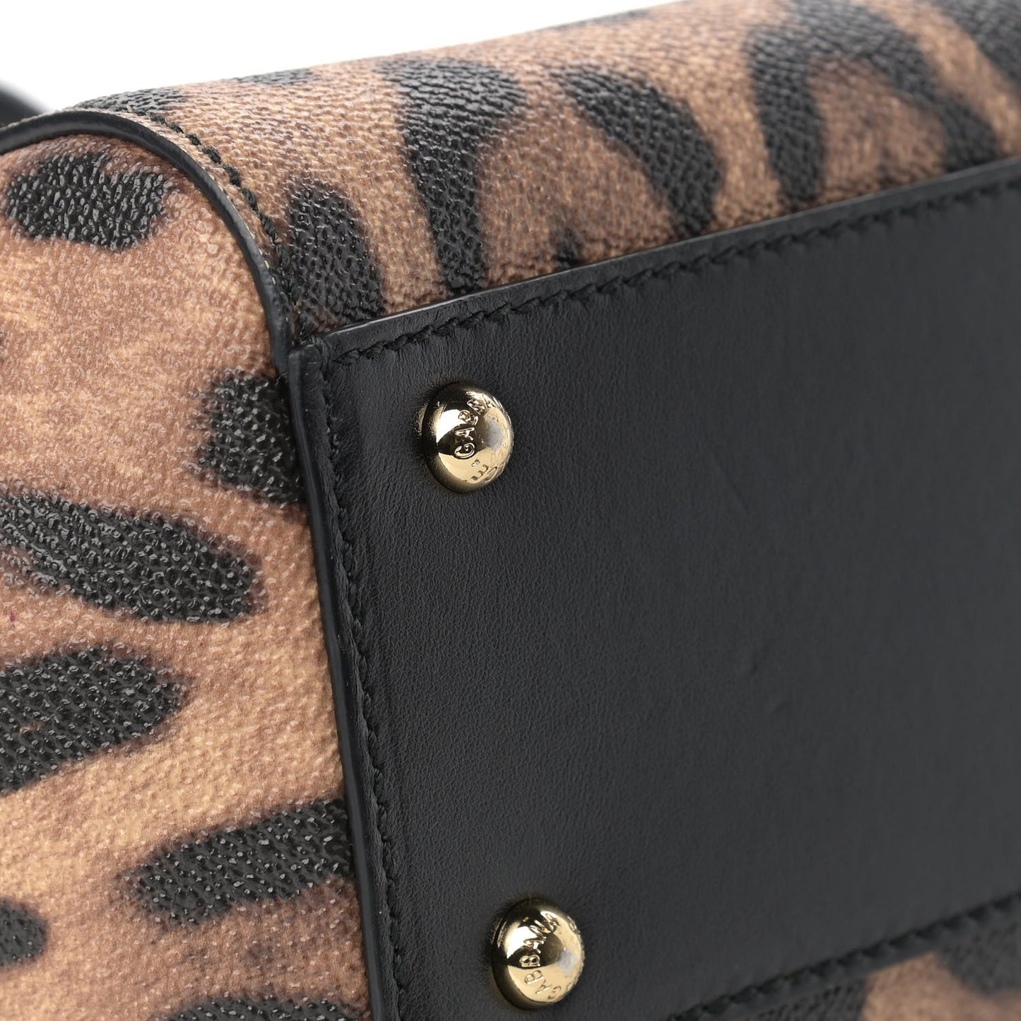 Dauphine Leopard Print Small Miss Sicily Satchel Black