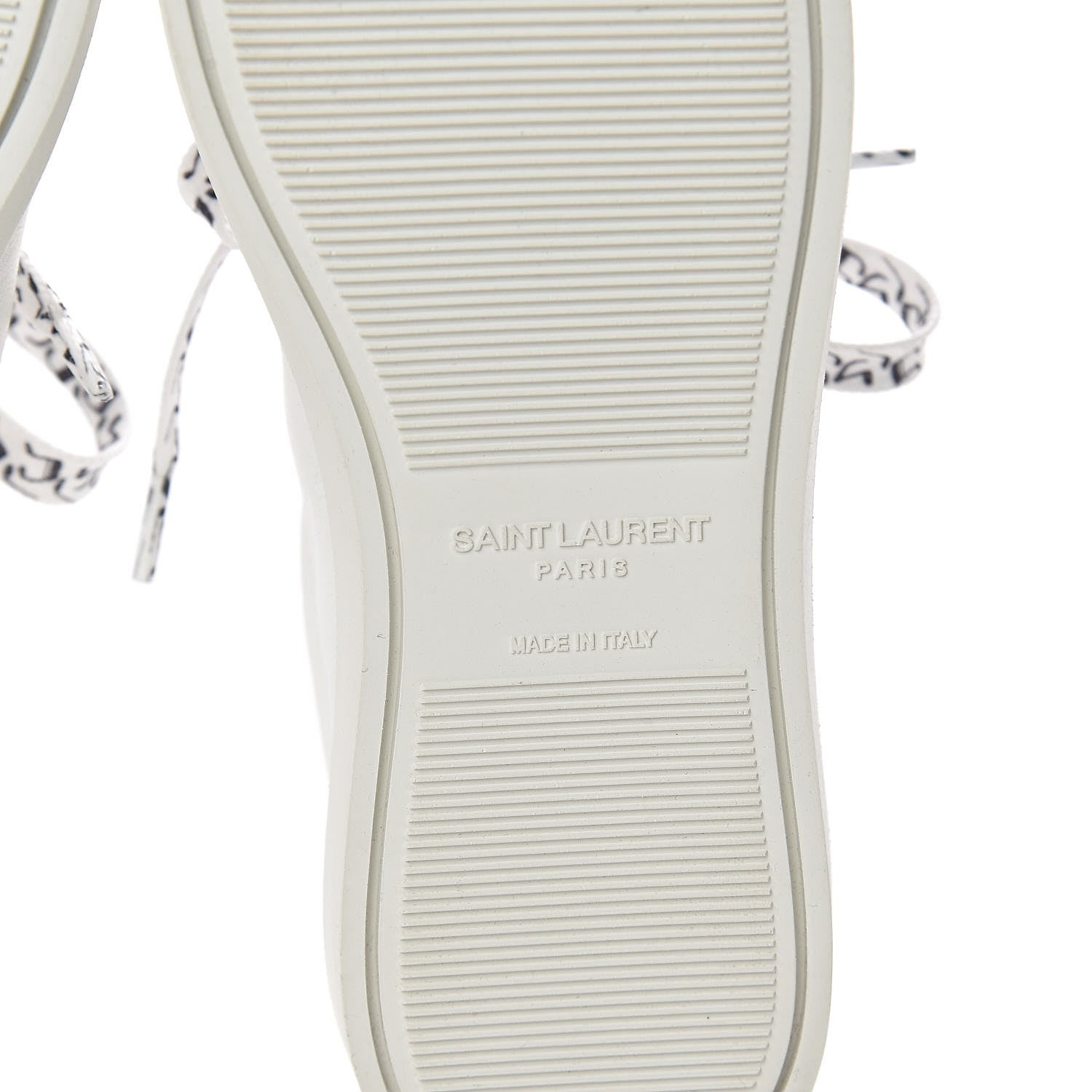 Saint Laurent Calfskin Womens Andy Low Top Music Sneakers 34 White 6 of 9