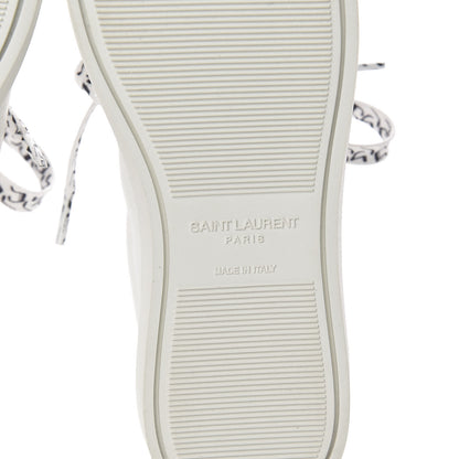 Saint Laurent Calfskin Womens Andy Low Top Music Sneakers 34 White 6 of 9