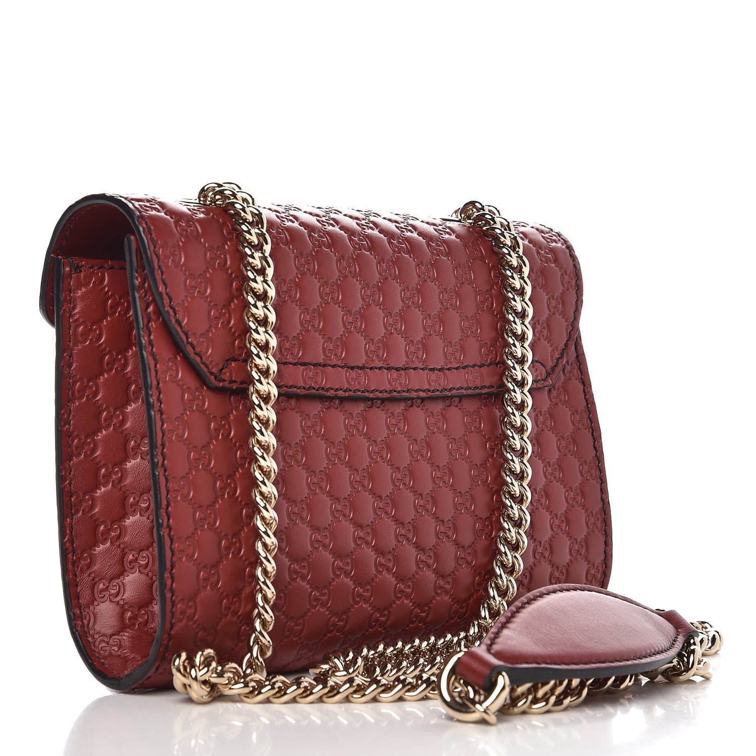 Gucci Soft Microguccissima Mini Emily Chain Shoulder Bag Rosso 3 of 8