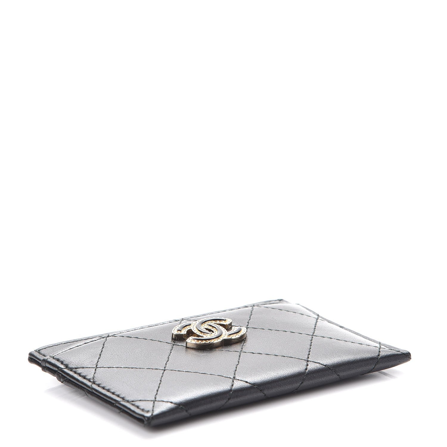 Chanel Lambskin Quilted CC Card Holder Black 4 of 8