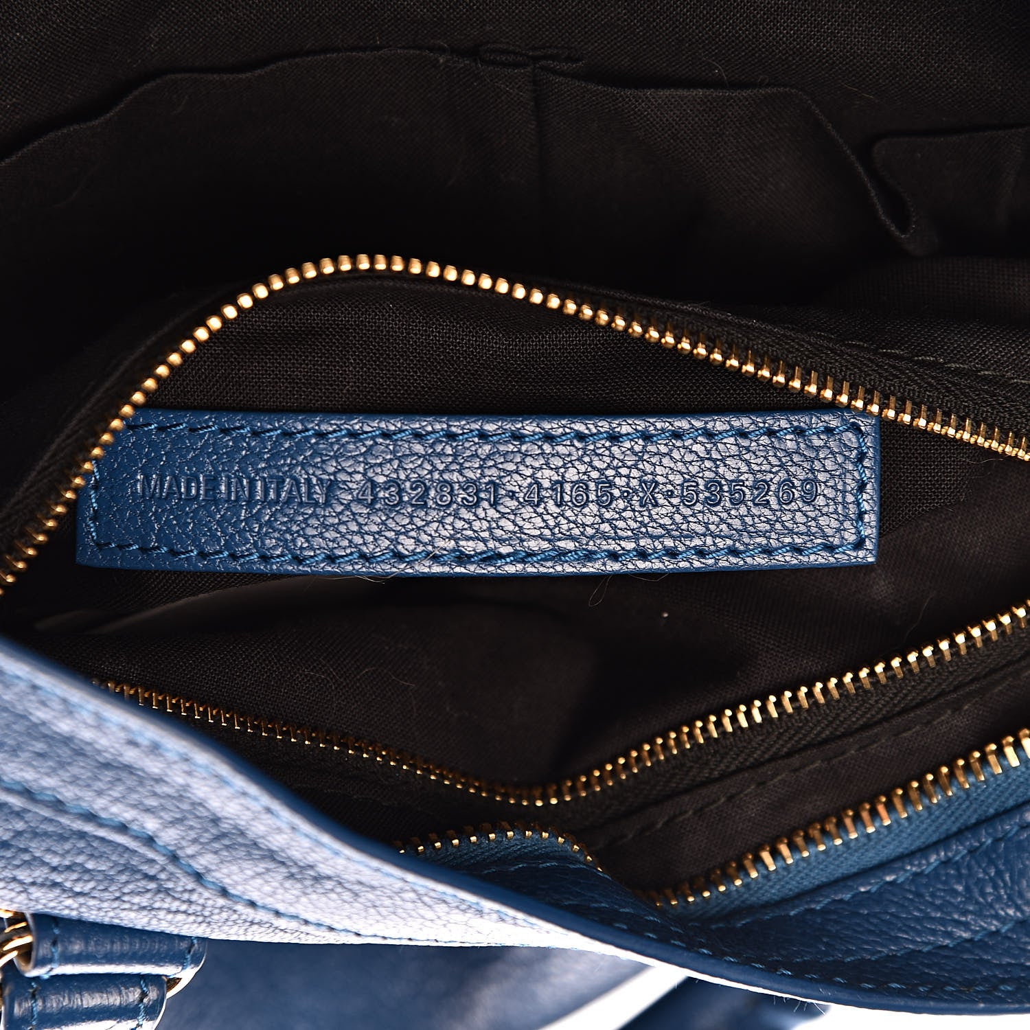 Balenciaga Shiny Goatskin Gold Metallic Edge Hardware S City Bleu Abysse 7 of 10