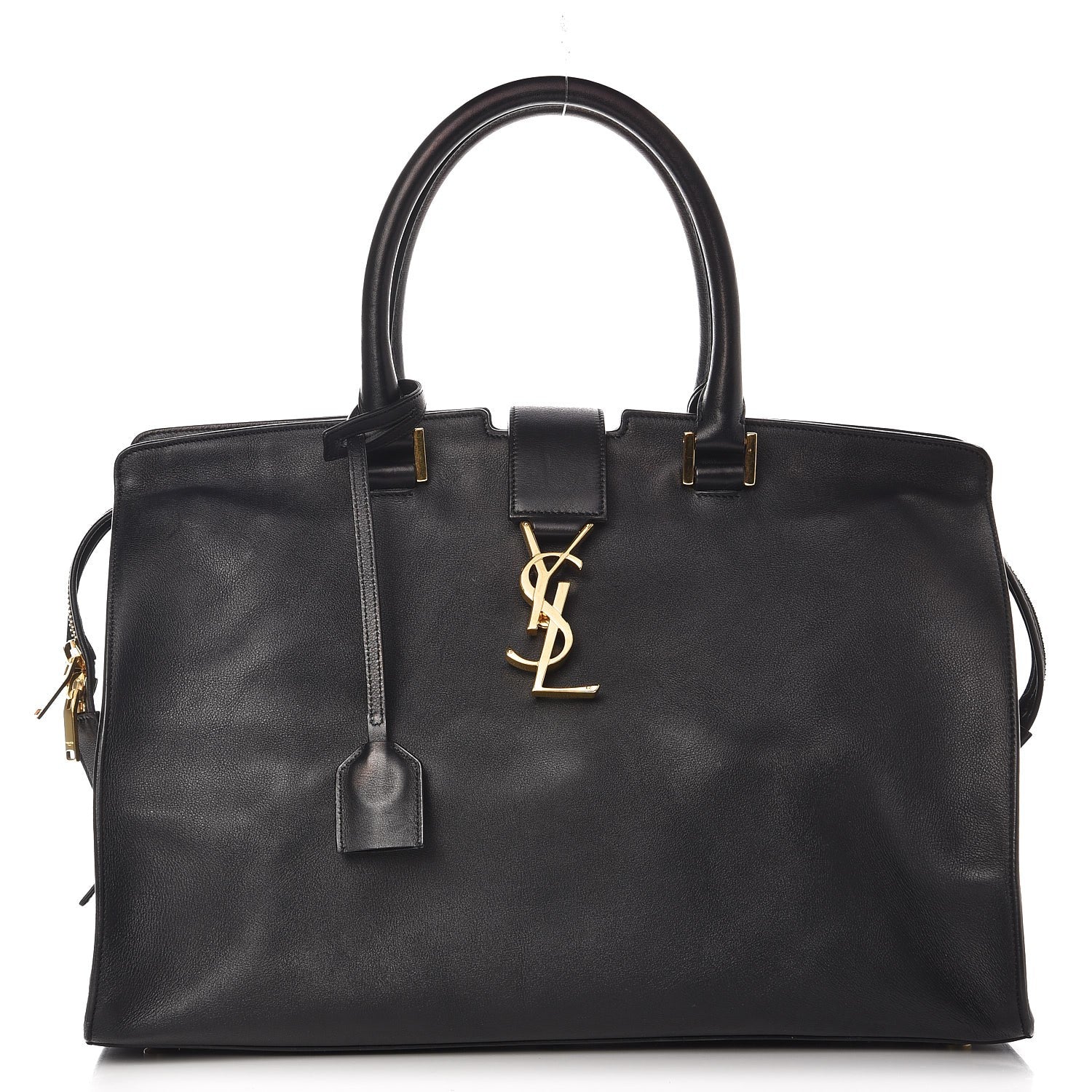Saint Laurent Smooth Calfskin Medium Monogram Cabas Black 2 of 23