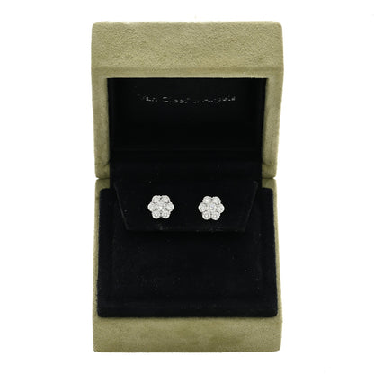 Van Cleef & Arpels 18K White Gold Diamond Fleurette Earrings 5 of 5