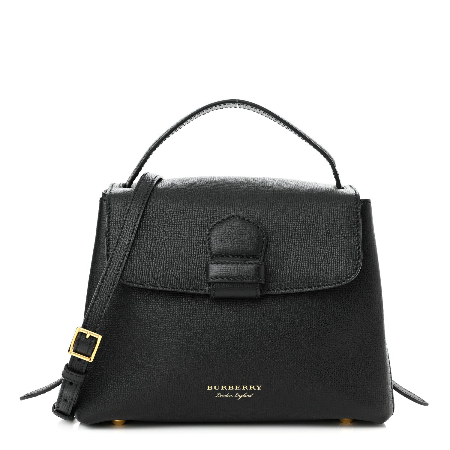 Burberry Derby Calfskin House Check Small Camberley Black 1 of 9