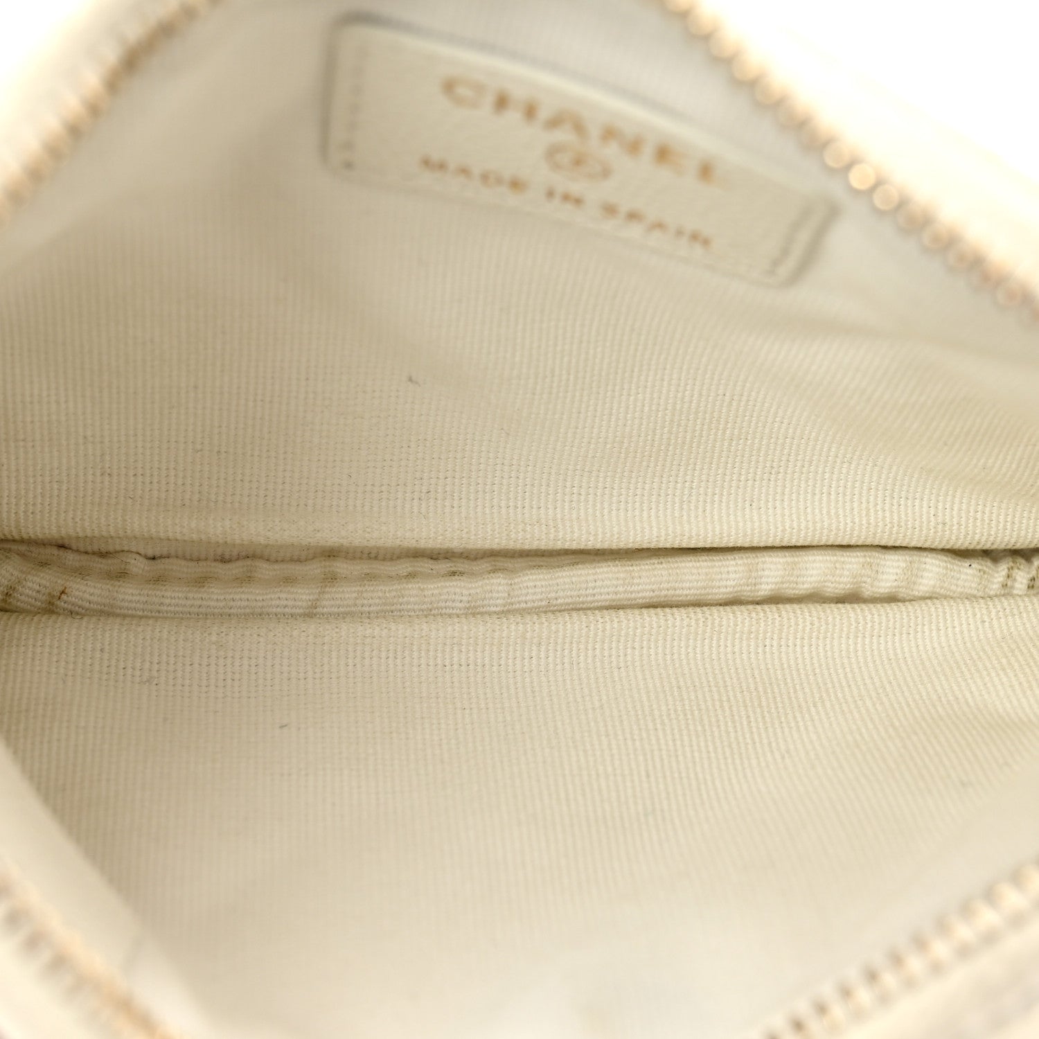 Chanel Caviar Quilted Small Pouch White 5 of 11