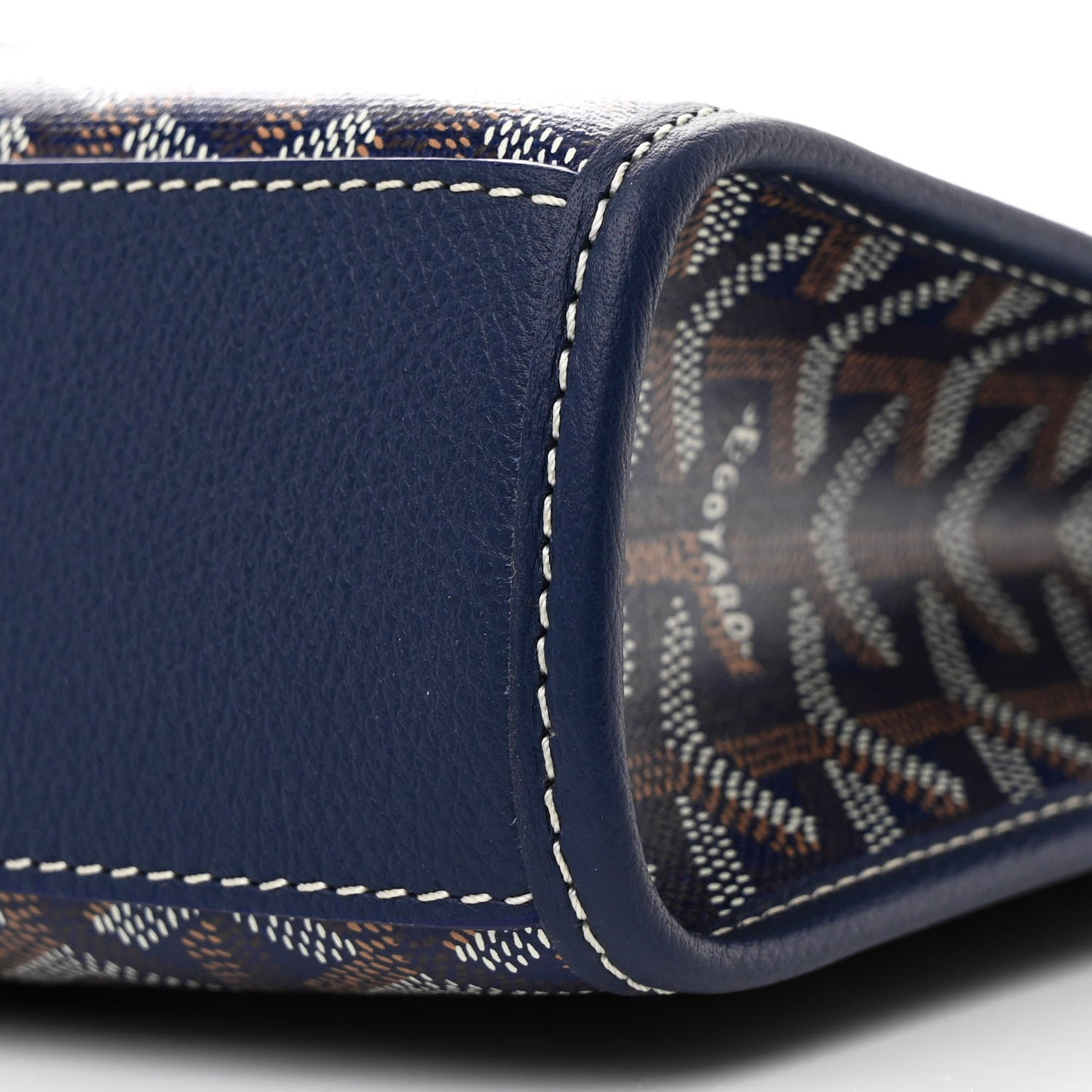 Goyard Goyardine Calfskin Morvan Document Case Navy 10 of 10